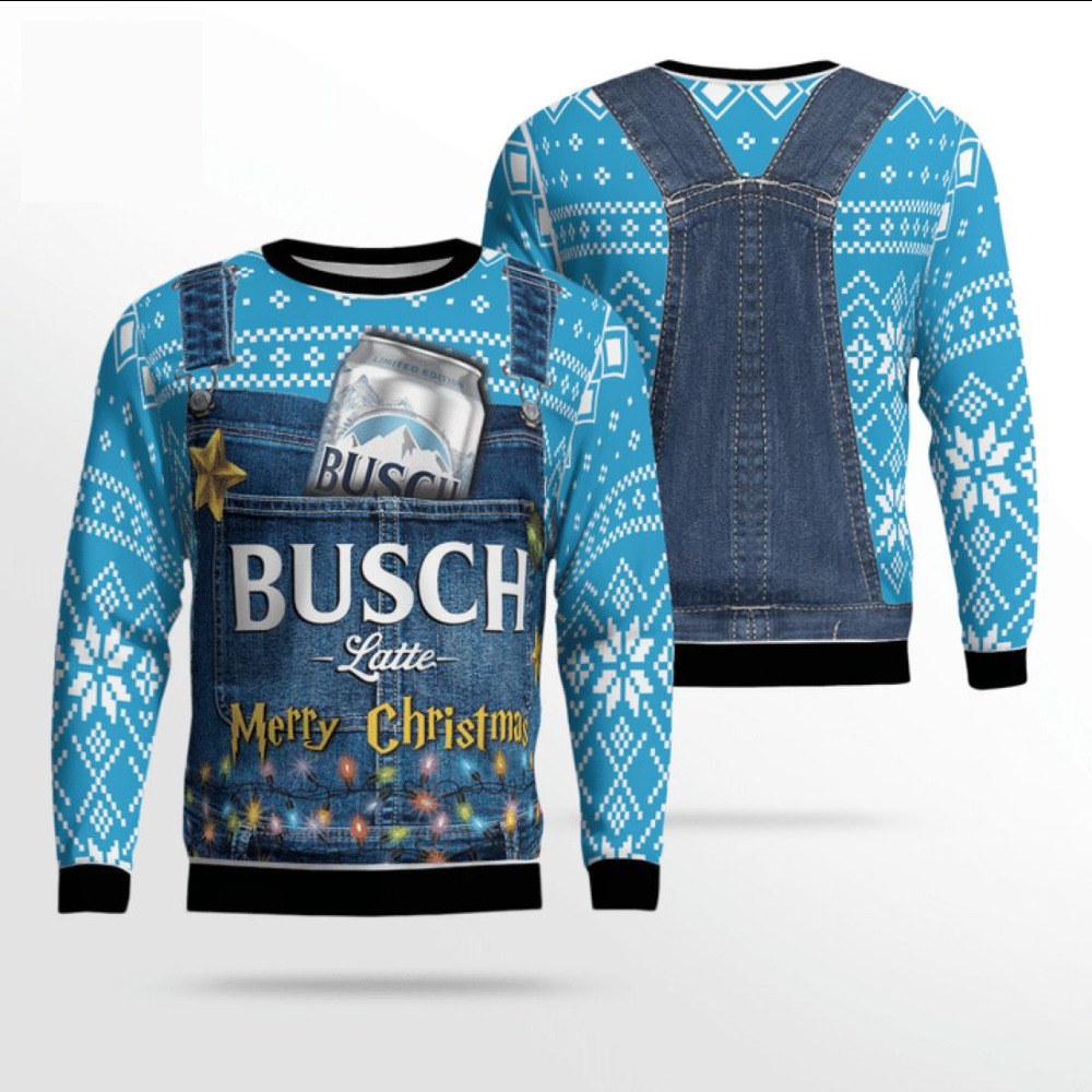 Merry Christmas Busch Latte Ugly Christmas Sweater