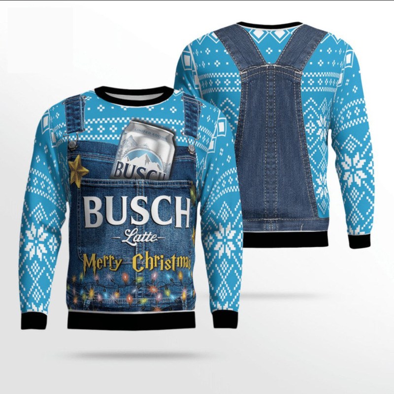 Merry Christmas Busch Latte Christmas Sweater Merry Christmas Busch Latte Christmas Sweater