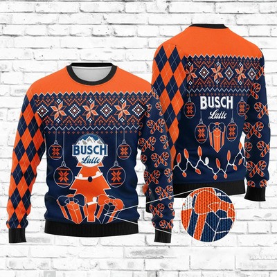 Busch Latte Ugly Christmas Sweater Best Gift For Beer Lover Busch Latte Ugly Christmas Sweater Best Gift For Beer Lover