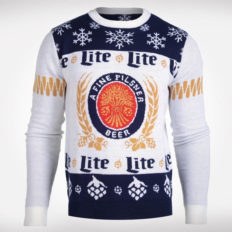 Miller Lite Ugly Christmas Sweater A Fine Pilsner Beer