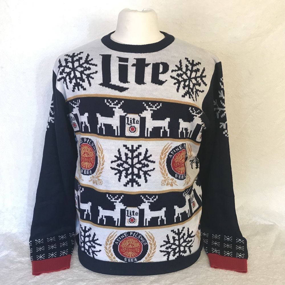Miller Lite Beer Ugly Christmas Sweater Cool Gift For Christmas Miller Lite Beer Ugly Christmas Sweater Cool Gift For Christmas