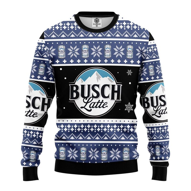 Busch Latte Ugly Christmas Sweater Unique Christmas Gift For Beer Lover Busch Latte Ugly Christmas Sweater Unique Christmas Gift For Beer Lover