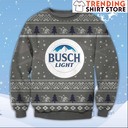 Grey Busch Light Beer Ugly Christmas Sweater Grey Busch Light Beer Ugly Christmas Sweater