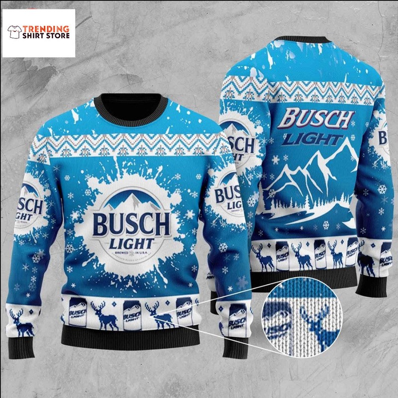 Beer Lover Gift Busch Light Ugly Christmas Sweater Beer Lover Gift Busch Light Ugly Christmas Sweater