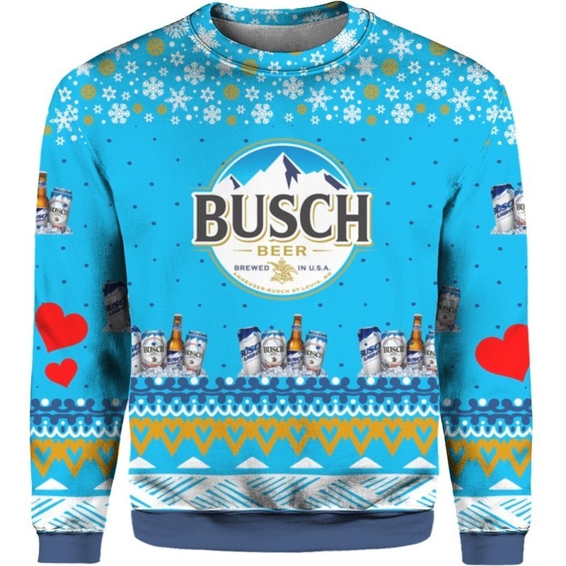 Beer Busch Ugly Christmas Sweater Beer Busch Ugly Christmas Sweater