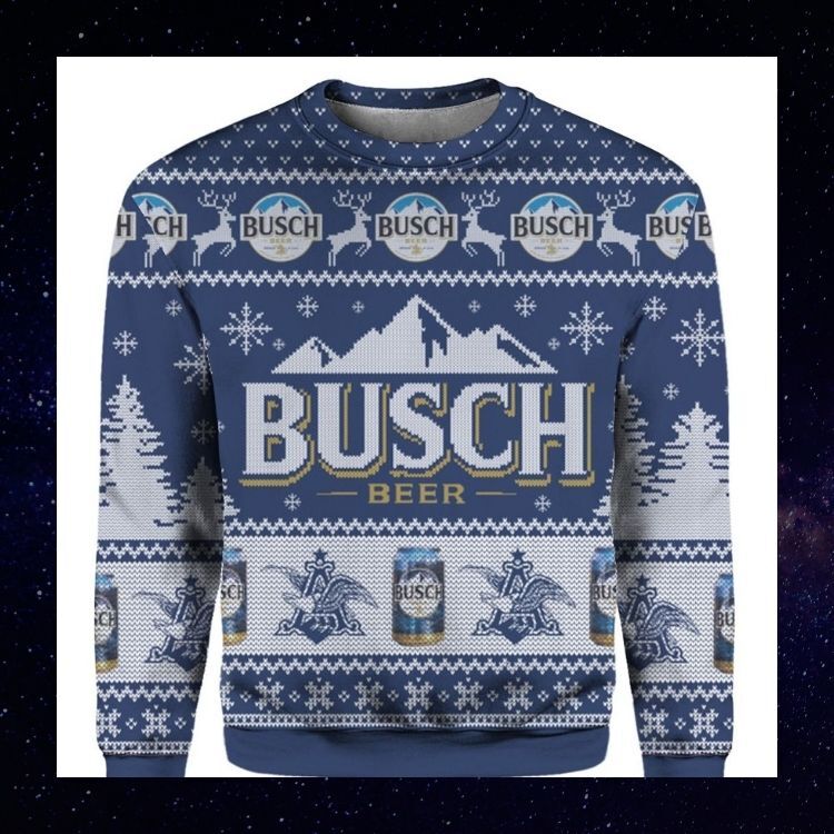 Busch Beer Ugly Christmas Sweater Retro Busch Beer Ugly Christmas Sweater Retro