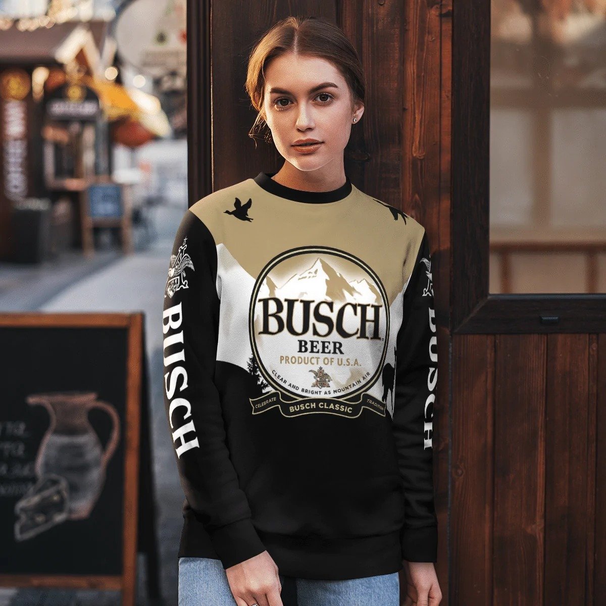 Busch Beer Classic Ugly Christmas Sweater Busch Beer Classic Ugly Christmas Sweater