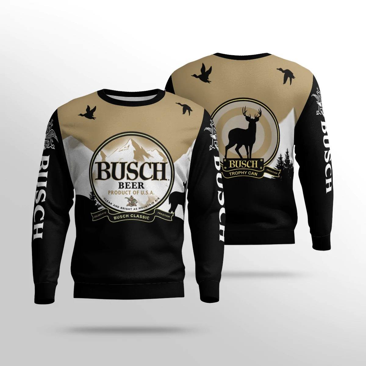 Busch Beer Classic Ugly Christmas Sweater Busch Beer Classic Ugly Christmas Sweater