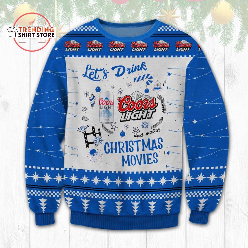 Let's Drink Coors Light Ugly Christmas Sweater Let's Drink Coors Light Ugly Christmas Sweater
