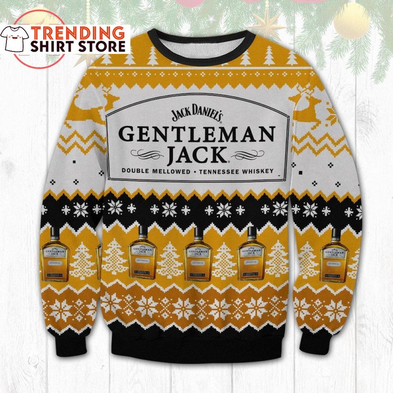 Jack Daniels Ugly Christmas Sweater Gentleman Jack Double Mellowed Tennessee Whiskey Jack Daniels Ugly Christmas Sweater Gentleman Jack Double Mellowed Tennessee Whiskey
