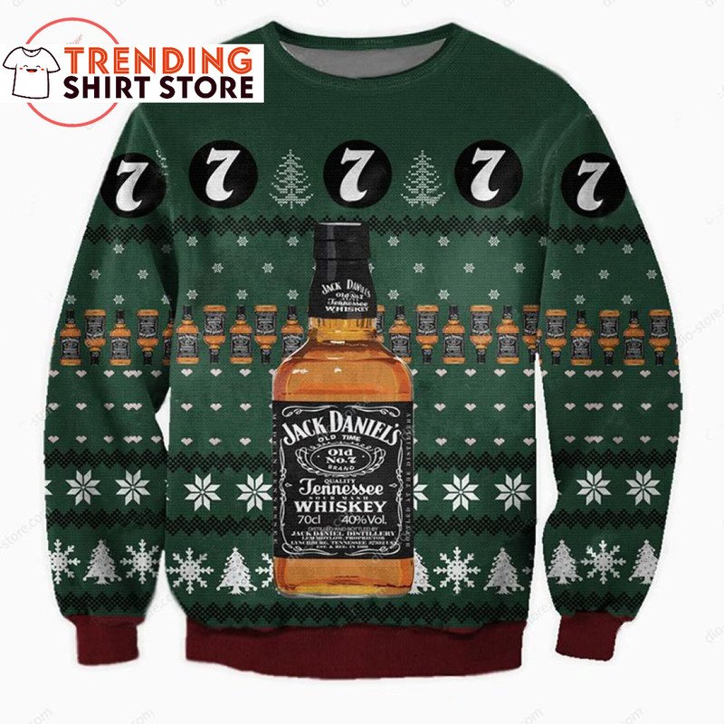 Jack Daniels Ugly Christmas Sweater Gift For Whiskey Lovers