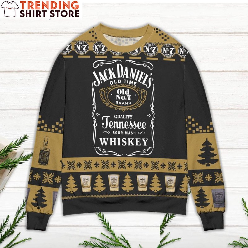 Jack Daniels Ugly Christmas Sweater Old Time Quality Jack Daniels Ugly Christmas Sweater Old Time Quality