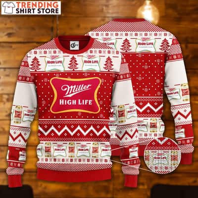Xmas Miller High Life Ugly Christmas Sweater Beer Drinkers Gift Xmas Miller High Life Ugly Christmas Sweater Beer Drinkers Gift
