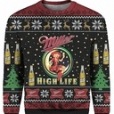 Cool Miller High Life Ugly Christmas Sweater Best Gifts For Beer Lovers