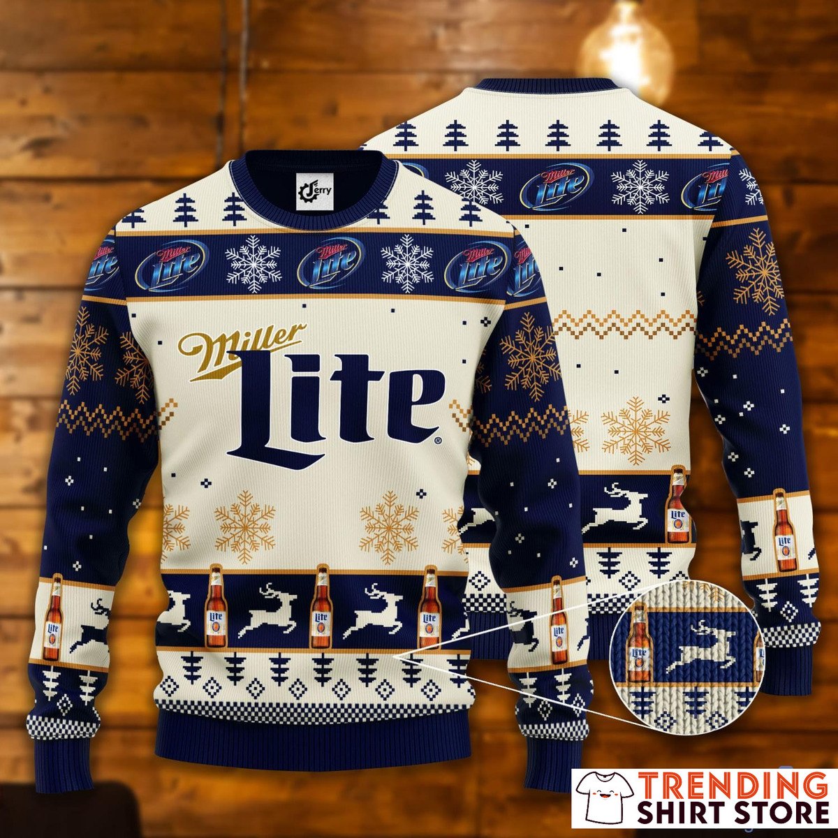Miller Lite Ugly Christmas Sweater Best Gift For Beer Lover