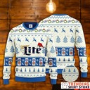 Miller Lite Ugly Christmas Sweater Santa Hat Holiday Christmas Miller Lite Ugly Christmas Sweater Santa Hat Holiday Christmas