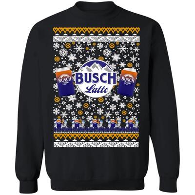 Busch Latte Ugly Christmas Sweater Gift For Beer Lovers Busch Latte Ugly Christmas Sweater Gift For Beer Lovers