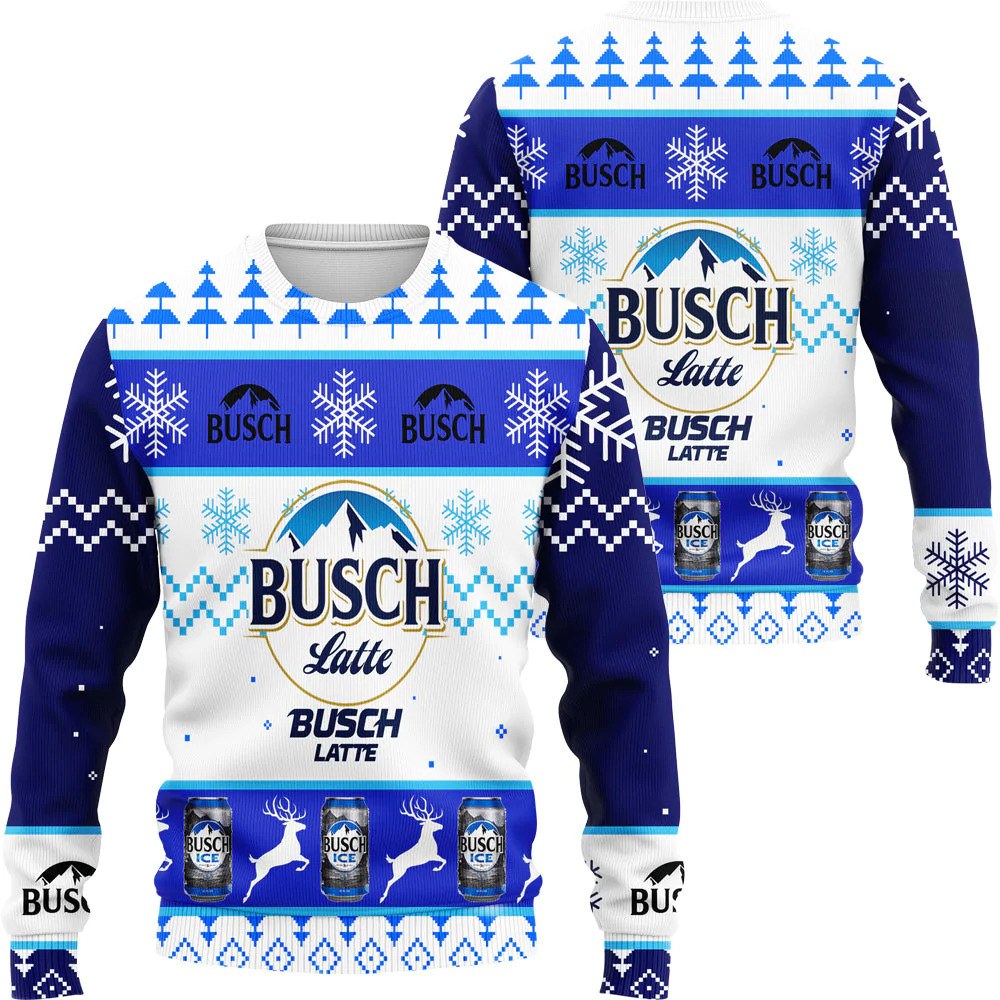 Busch Latte Ugly Christmas Sweater Xmas Gift For Beer Drinkers