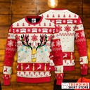 Xmas Miller High Life Ugly Christmas Sweater Reindeer Horns Xmas Miller High Life Ugly Christmas Sweater Reindeer Horns