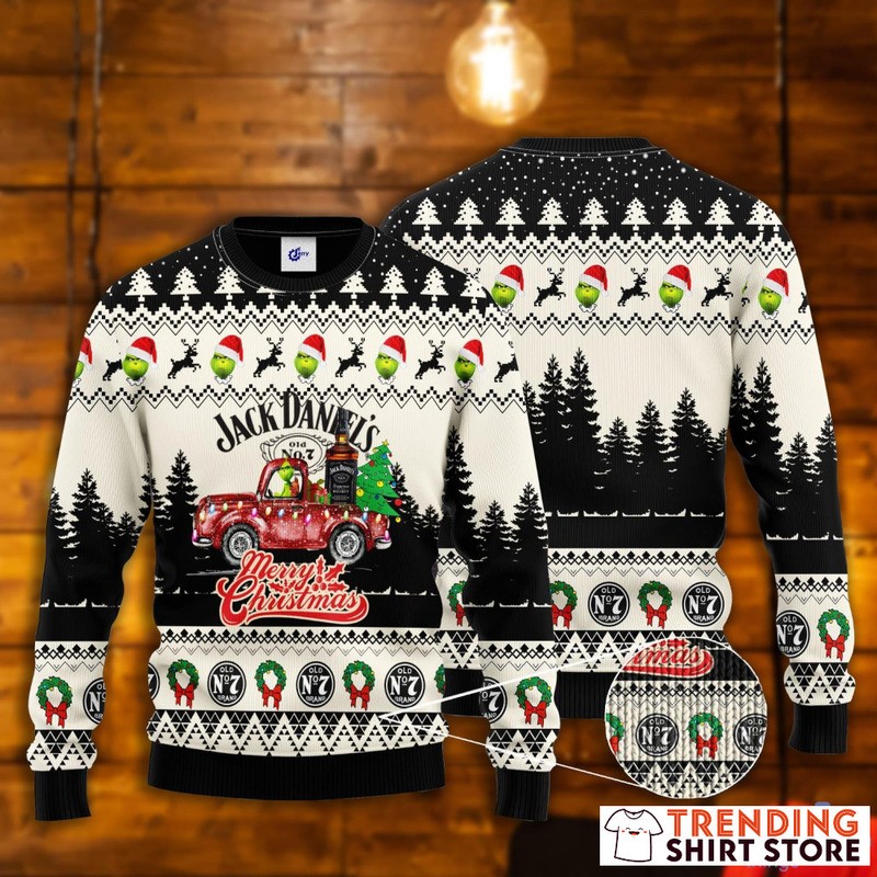 Grinch Merry Christmas Jack Daniels Ugly Christmas Sweater Grinch Merry Christmas Jack Daniels Ugly Christmas Sweater