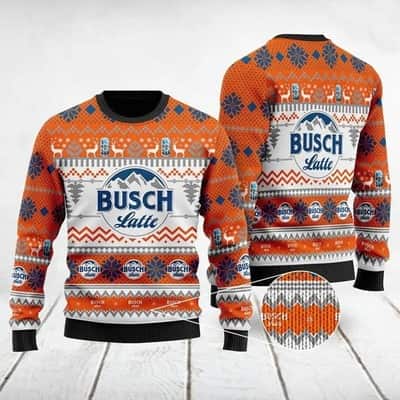 Busch Latte Ugly Christmas Sweater Beer Lovers Xmas Gift Busch Latte Ugly Christmas Sweater Beer Lovers Xmas Gift