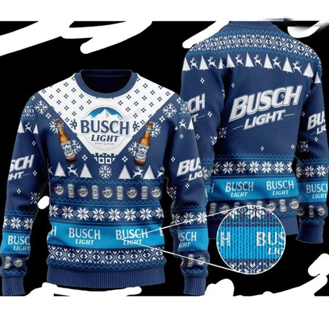 Busch Light Ugly Christmas Sweater Cool Gift For Beer Drinkers Busch Light Ugly Christmas Sweater Cool Gift For Beer Drinkers