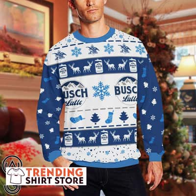 Busch Latte Beer Ugly Christmas Sweater