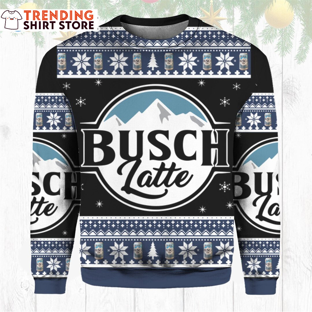 Busch Latte Ugly Christmas Sweater Cool Beer Lovers Gift