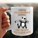 Jack Skellington Mug Coffee Spelled Backwards Is Eeffoc