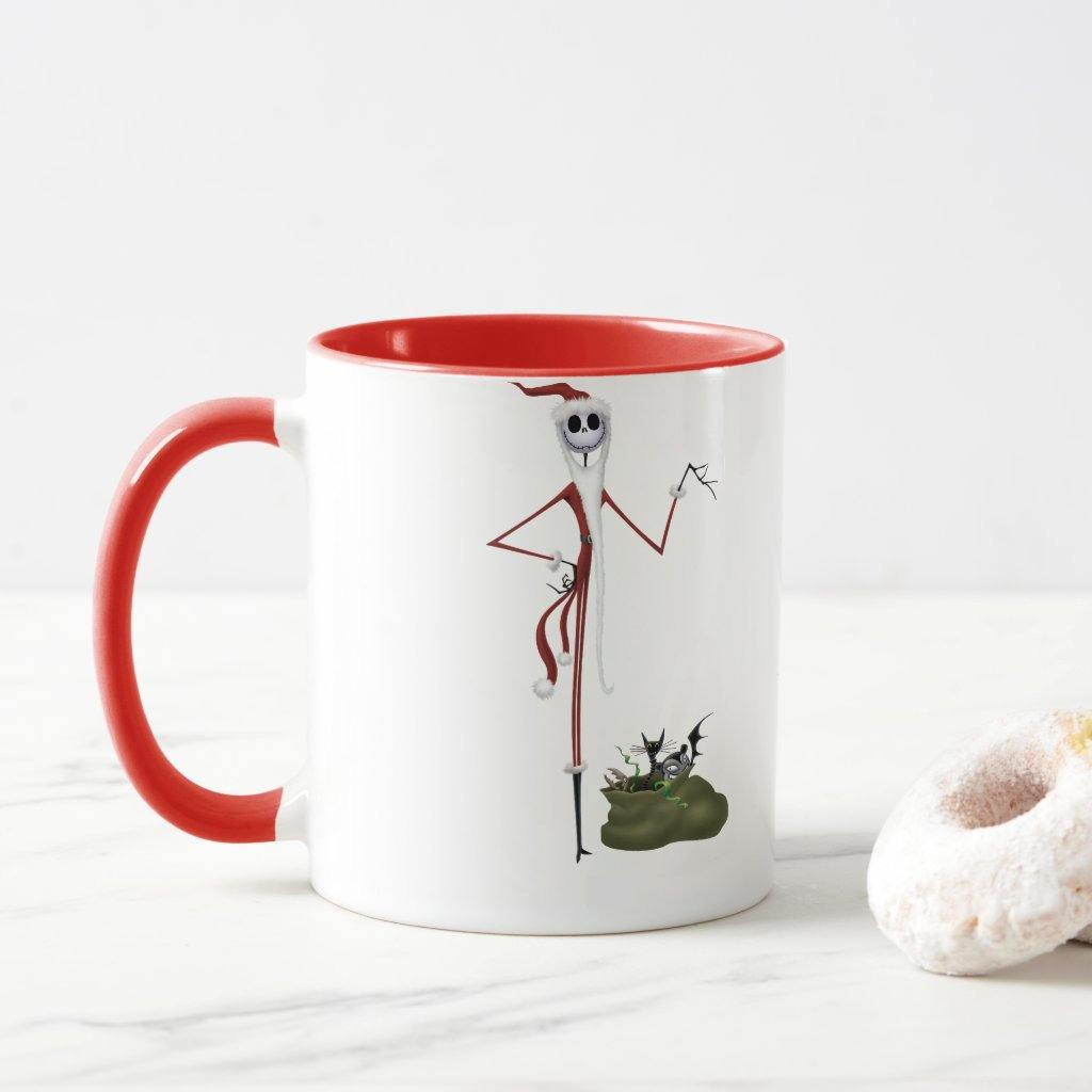 Funny Jack Skellington Mug Santa Nightmare Before Christmas Funny Jack Skellington Mug Santa Nightmare Before Christmas