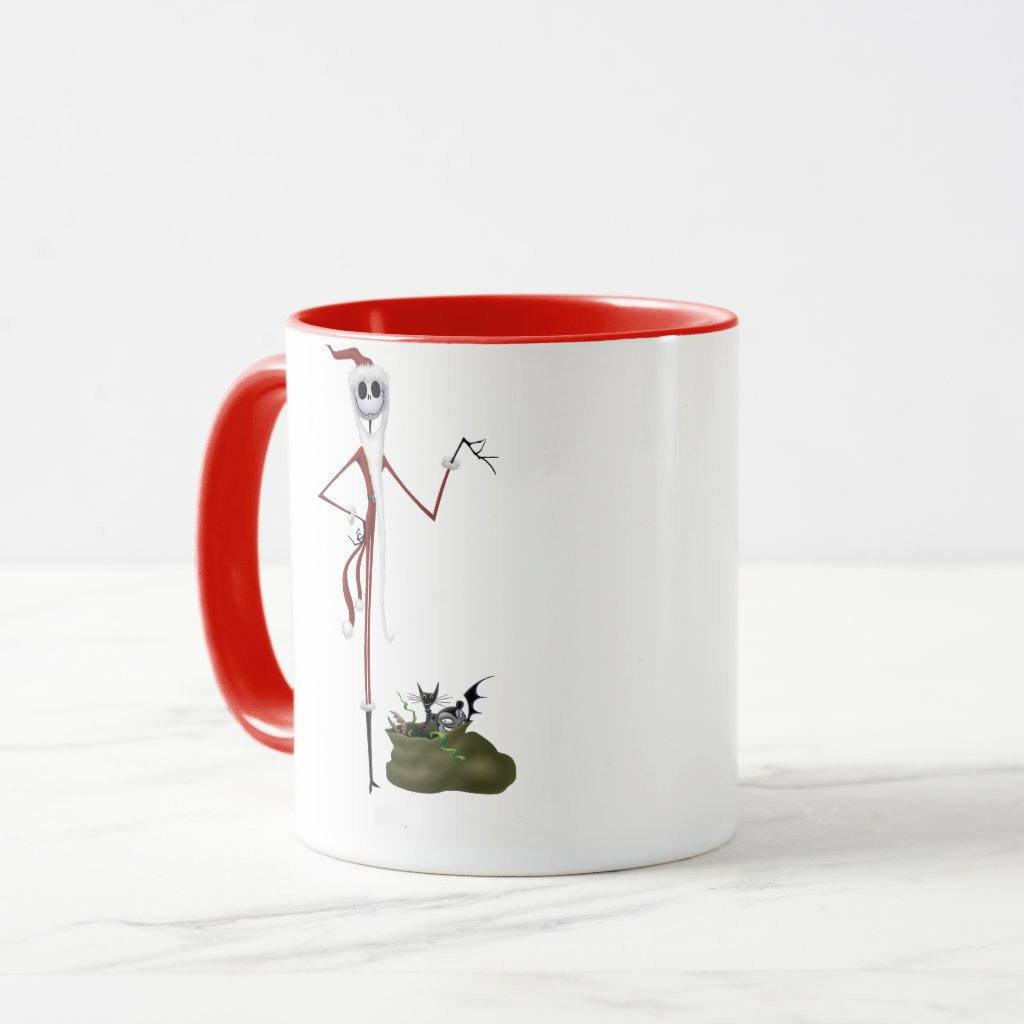 Funny Jack Skellington Mug Santa Nightmare Before Christmas Funny Jack Skellington Mug Santa Nightmare Before Christmas