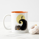 Jack Skellington And Sally Mug Moon Silhouette Two-Tone