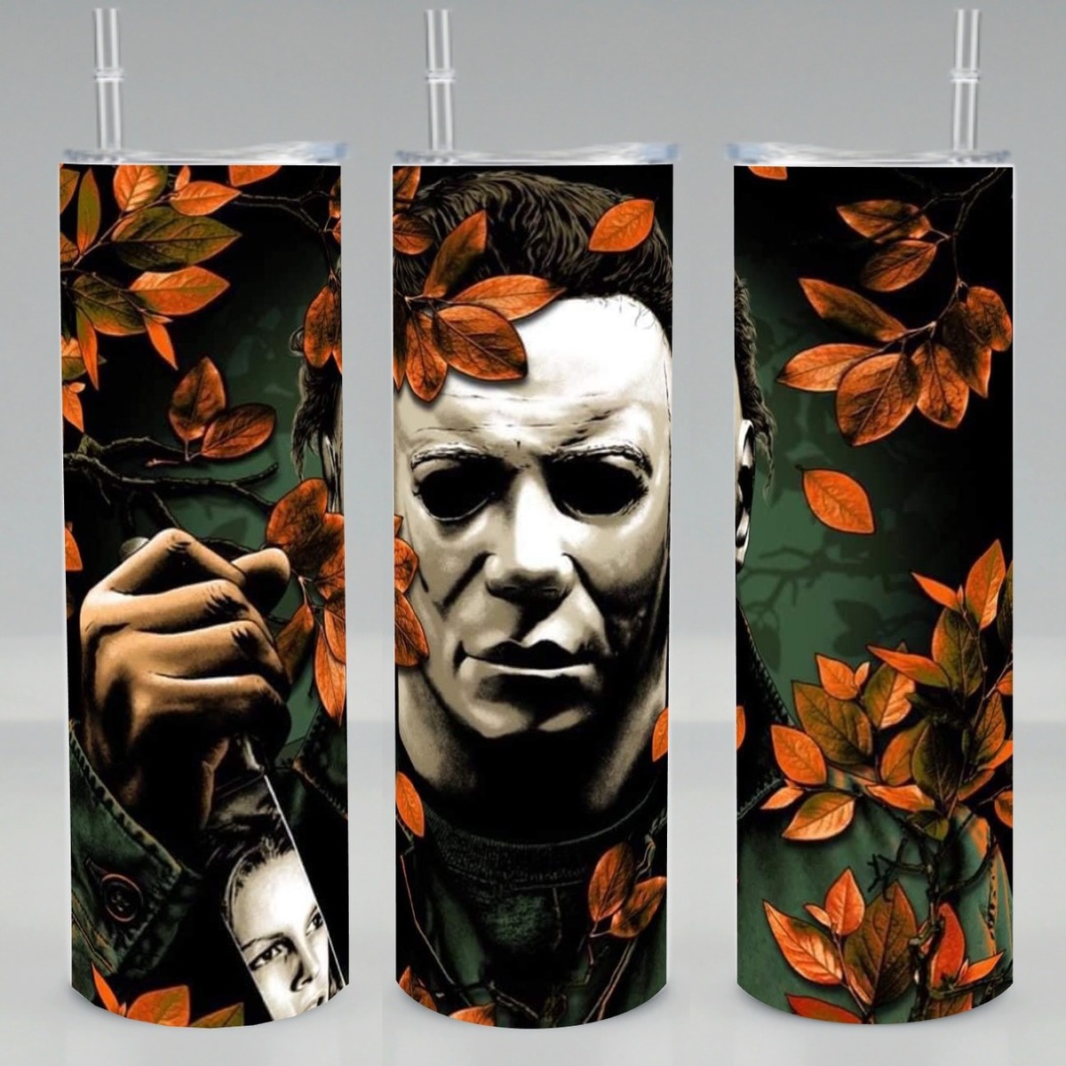 Horror Movie Michael Myers Skinny Tumbler Unique Halloween Gift