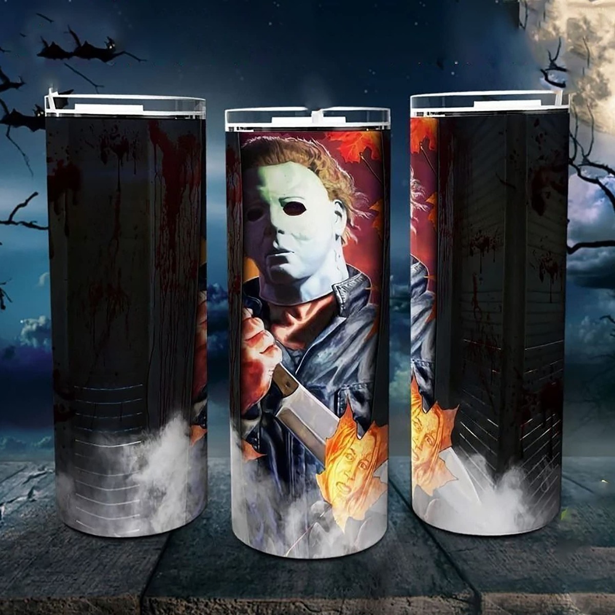 Scary Halloween Michael Myer Tumbler