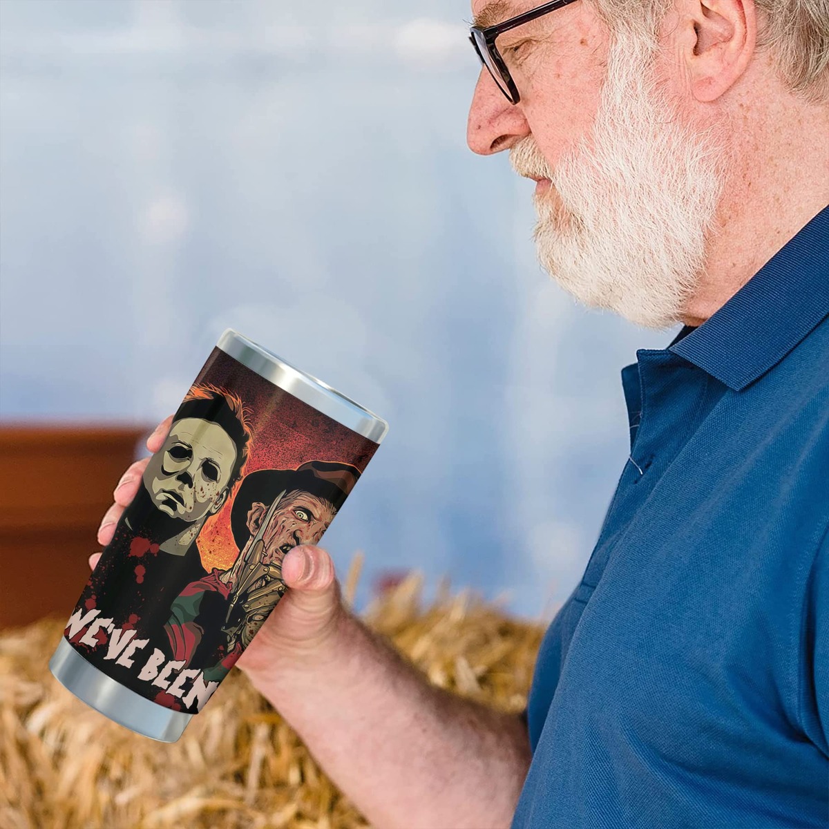 Michael Myers Tumbler We've Been Expecting You Michael Myers Tumbler We've Been Expecting You