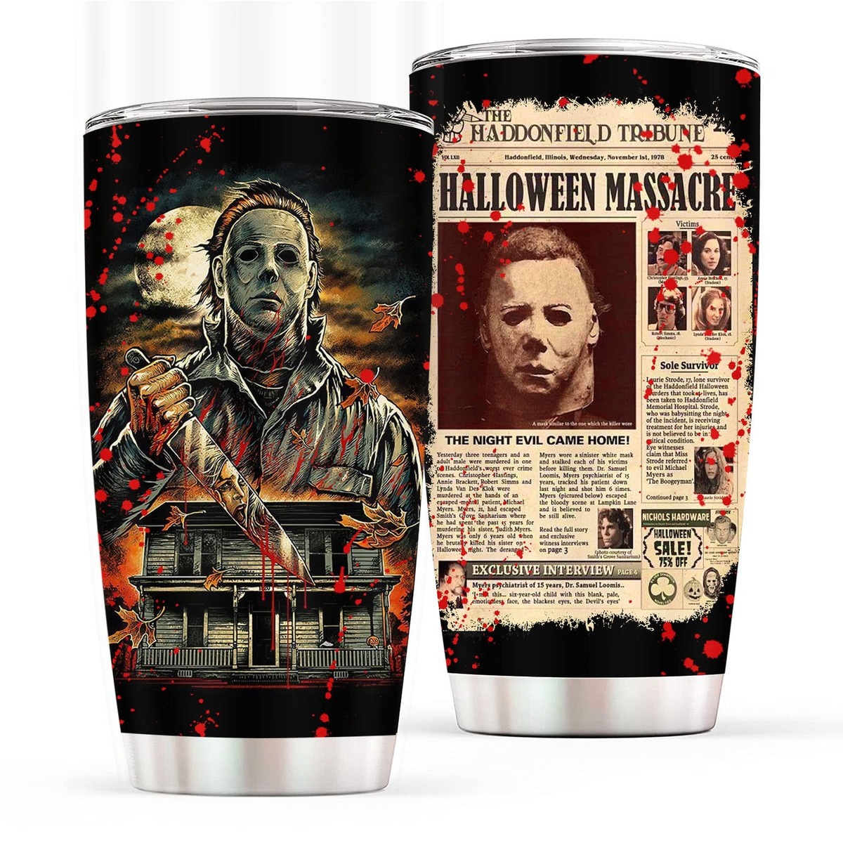 Michael Myers Tumbler Halloween Massacre