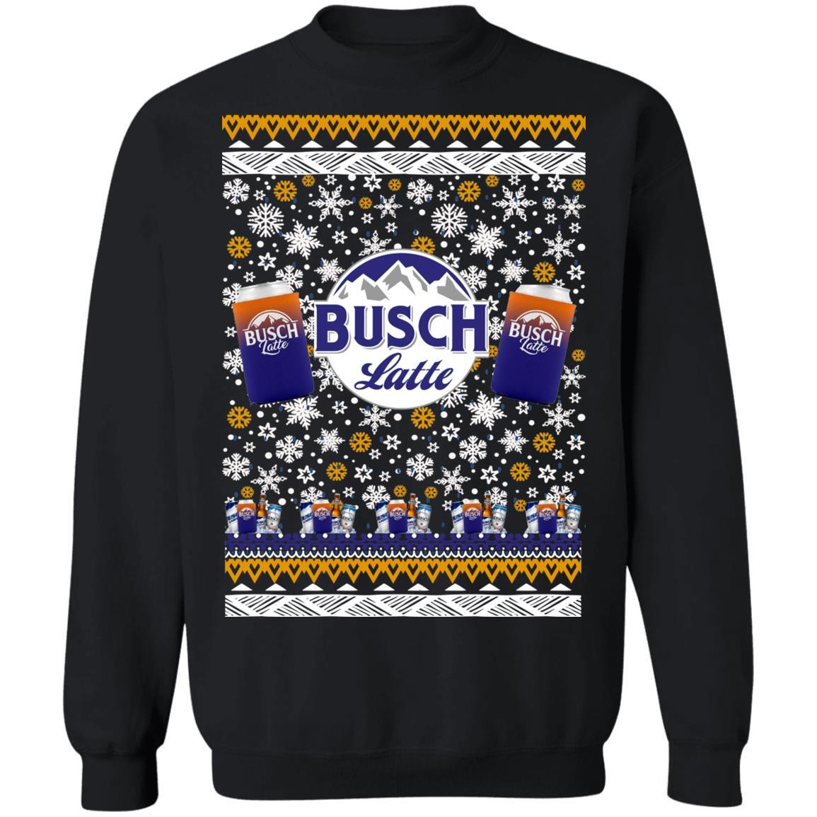 Busch Latte Ugly Christmas Sweater Beer Lover Christmas Gift
