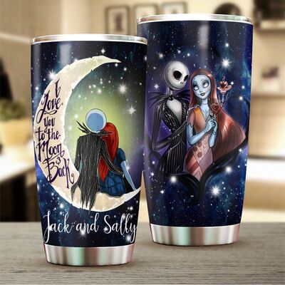 Jack Skellington And Sally Tumbler I Love You To The Moon And Back Jack Skellington And Sally Tumbler I Love You To The Moon And Back