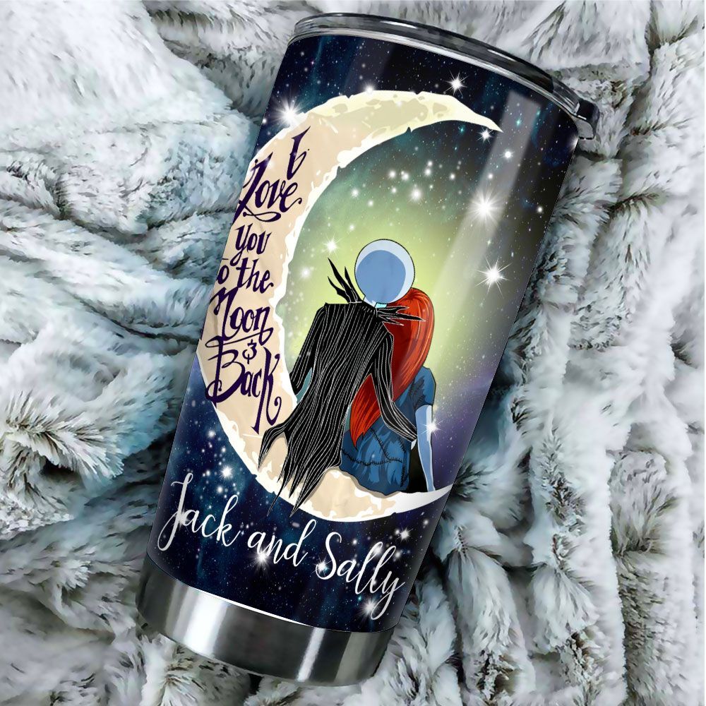 Jack Skellington And Sally Tumbler I Love You To The Moon And Back Jack Skellington And Sally Tumbler I Love You To The Moon And Back