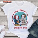 IT Pennywise T-Shirt Respect The Past Embrace The Future IT Pennywise T-Shirt Respect The Past Embrace The Future