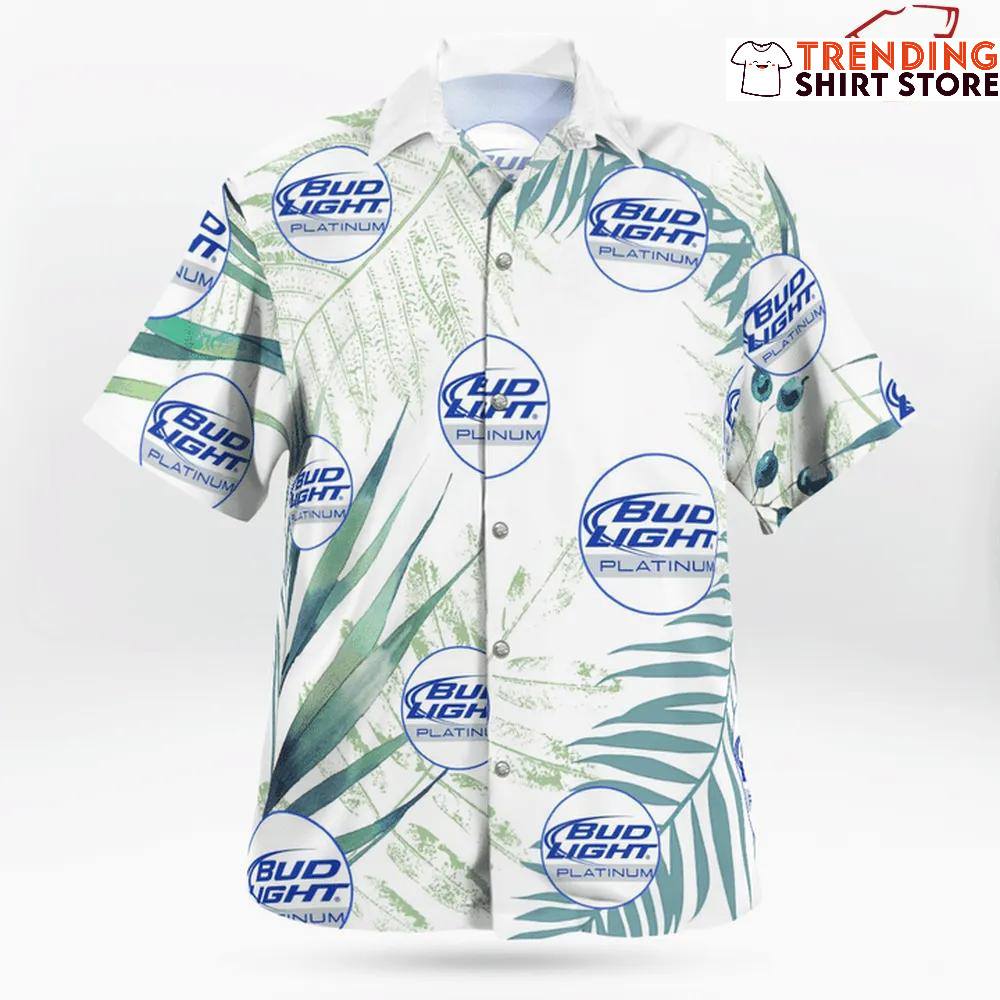 Platinum Bud Light Hawaiian Shirt Gifts For Beer Drinkers Platinum Bud Light Hawaiian Shirt Gifts For Beer Drinkers