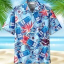 Bud Light Beer Special Hibiscus Summer Hawaiian Shirt Bud Light Beer Special Hibiscus Summer Hawaiian Shirt