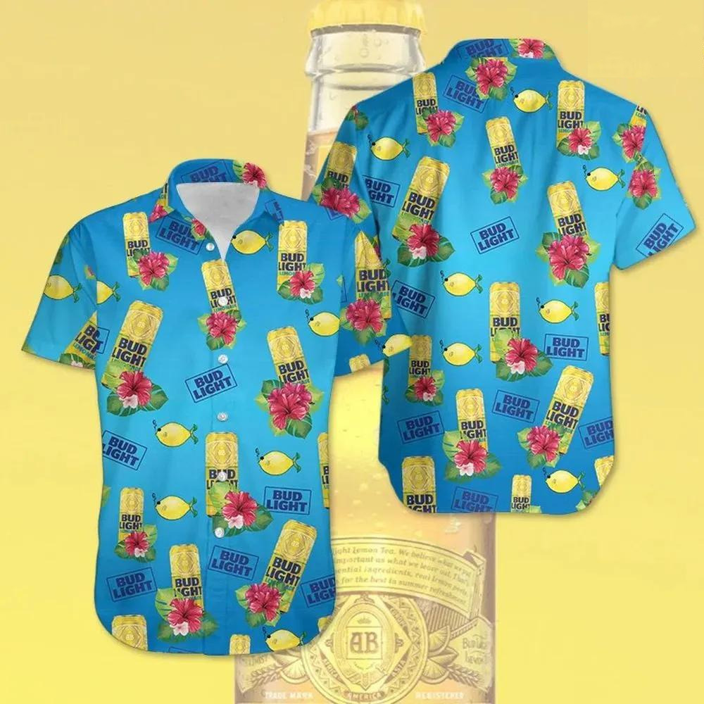 Bud Light Lemonade Aloha Hawaiian Shirt Gifts For Beer Lovers Bud Light Lemonade Aloha Hawaiian Shirt Gifts For Beer Lovers