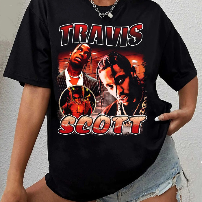 Travis Scott Rapper Bootleg Retro T-Shirt Travis Scott Rapper Bootleg Retro T-Shirt