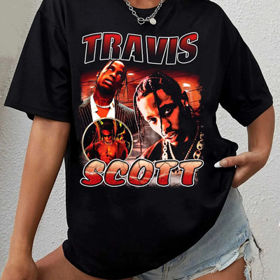 Travis Scott Rapper Bootleg Retro T-Shirt Travis Scott Rapper Bootleg Retro T-Shirt