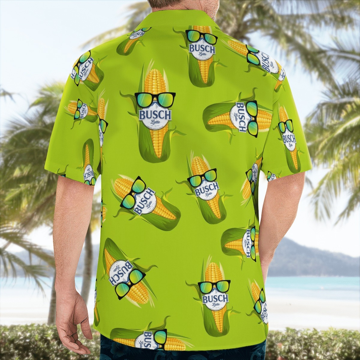 Funny Busch Latte Green Corn Hawaiian Shirt Funny Busch Latte Green Corn Hawaiian Shirt