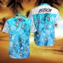 Busch Latte Pine Blue Hibiscus Hawaiian Shirt Busch Latte Pine Blue Hibiscus Hawaiian Shirt