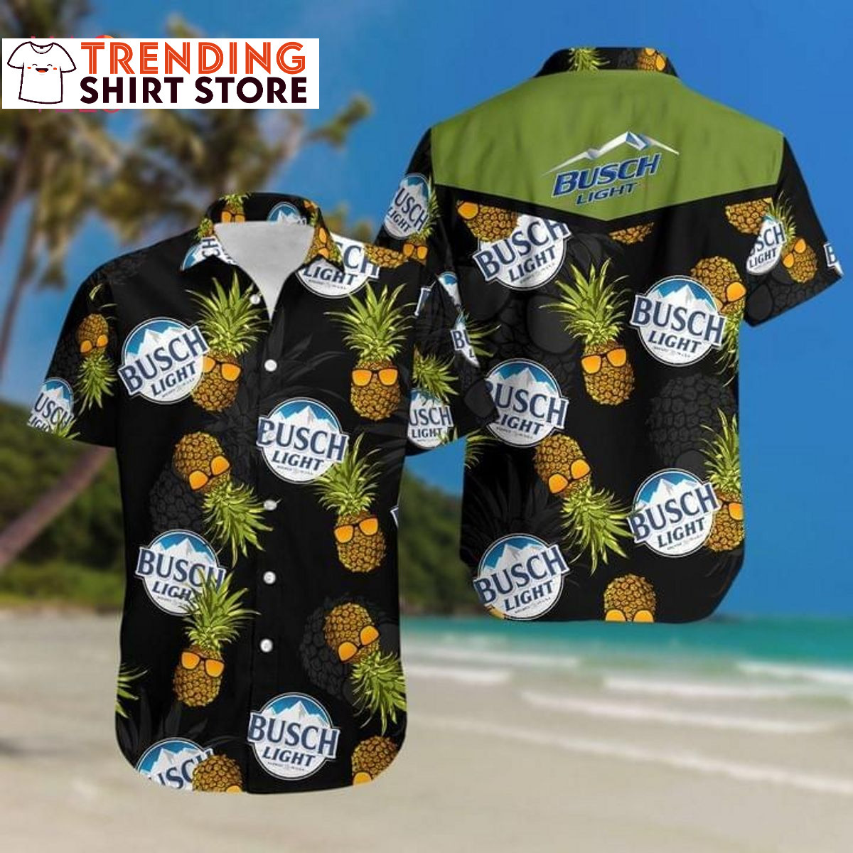 Funny Busch Light Hawaiian Shirt Pineapple Summer Holiday Gift