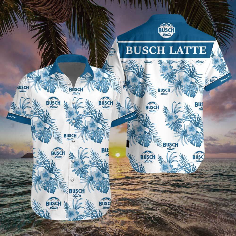 Busch Latte Hawaiian Shirt Gift For Beach Lovers