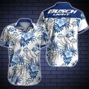 Busch Light Hawaiian Shirt Blue Tropical Floral Busch Light Hawaiian Shirt Blue Tropical Floral